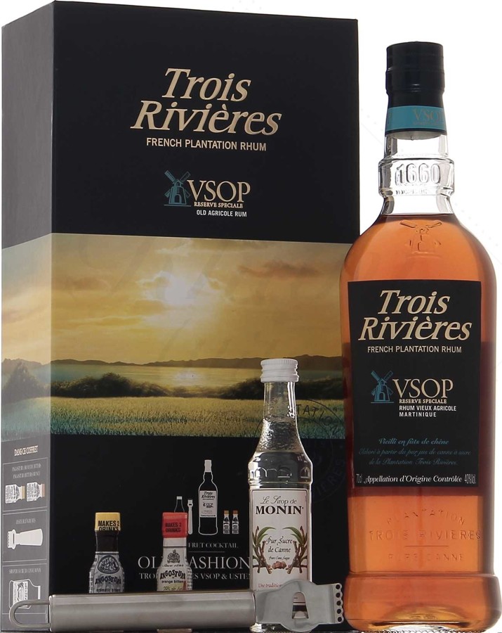 Trois Rivieres VSOP Reserve Special Coffret Old Fashioned 40% 700ml