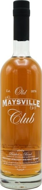 Old Maysville Club Kentucky Straight Rye Malt Whisky Bottled In Bond 50% 750ml