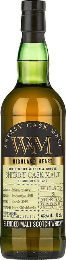Highland Heart 2011 WM Sherry Cask Malt DRU17A57-2/3/7/8/9 43% 700ml