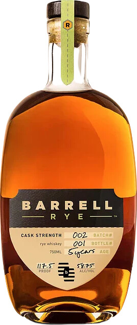 Barrell Rye 5yo Charred New American Oak Batch 002 58.75% 750ml