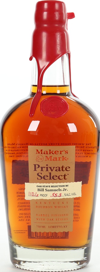 Maker's Mark Private Select Exclusive Oak Stave Selection Bill Samuels Jr 55.3% 750ml