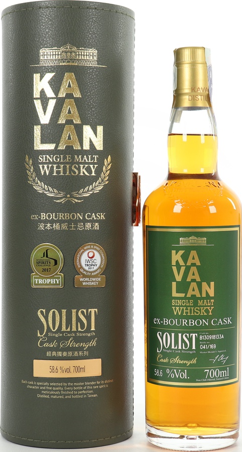 Kavalan Solist ex-Bourbon Cask B130918133A 58.6% 700ml
