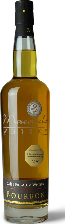 Macardo 2007 Bourbon Swiss Premium Whisky New American Oak 44% 700ml
