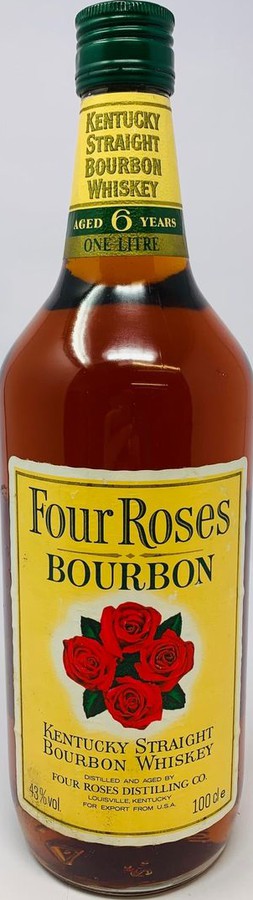 Four Roses 6yo Kentucky Straight Bourbon Whisky white new oak Export 43% 1000ml