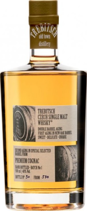 Trebitsch Czech Single Malt Whisky r Double Barrel Premium Cognac 40% 500ml