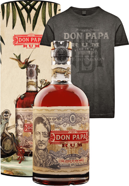 Don Papa Small Batch Tube & T-Shirt 40% 700ml
