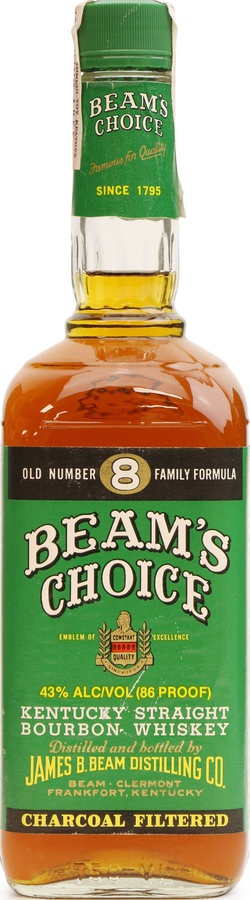 Beam's Choice Old Number 8 Family Formula Kentucky Straight Bourbon Whisky 43% 750ml
