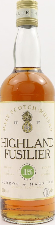 Highland Fusilier 15yo GM Malt Scotch Whisky 40% 700ml