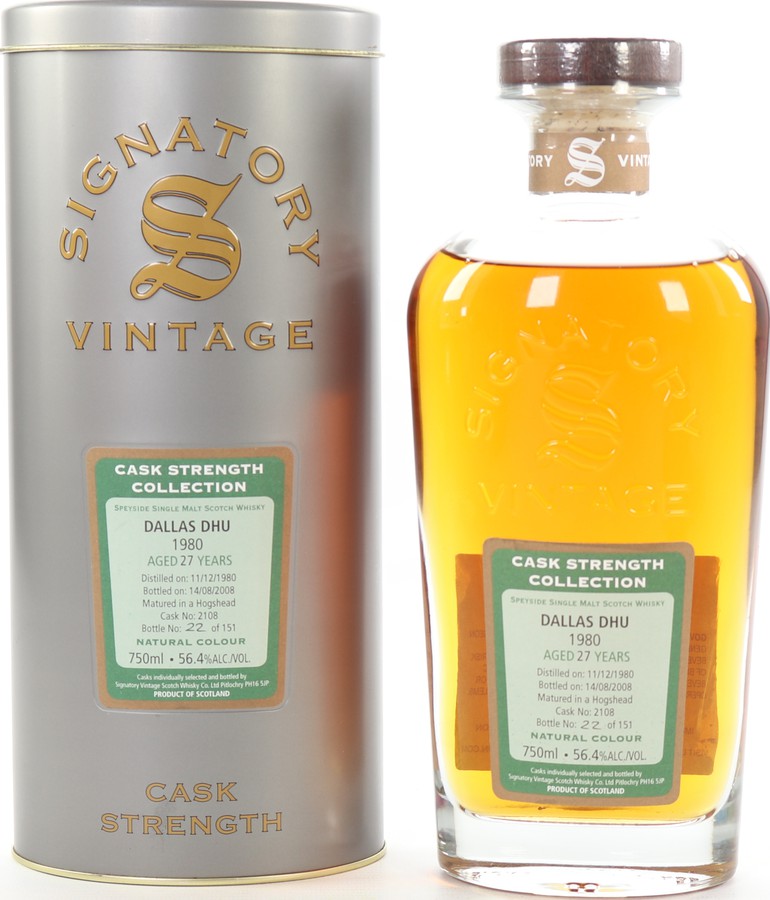 Dallas Dhu 1980 SV Cask Strength Collection #2108 56.4% 750ml
