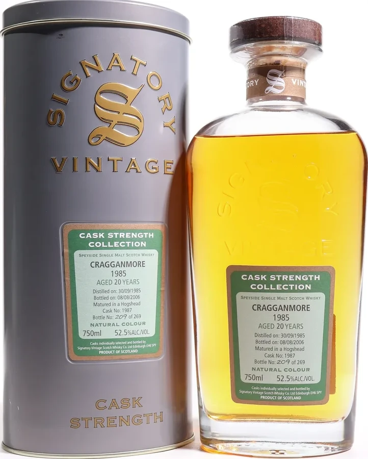 Cragganmore 1985 SV Cask Strength Collection #1987 52.5% 750ml