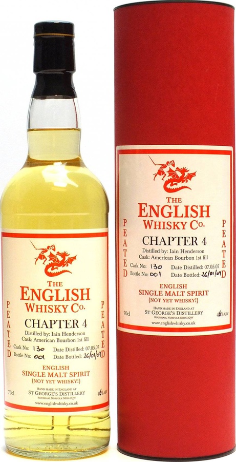 The English Whisky 2007 Chapter 4 Spirit Peated 46% 700ml