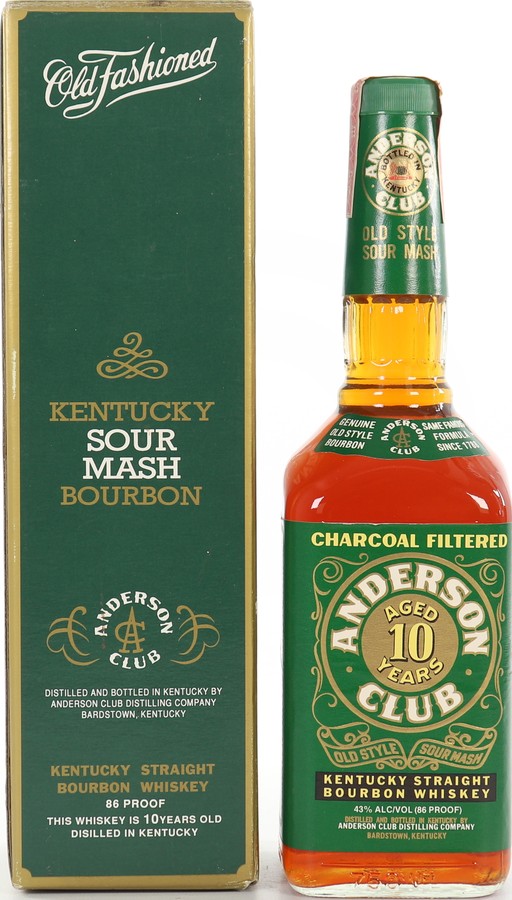 Anderson Club 10yo Charcoal Filtered 43% 750ml