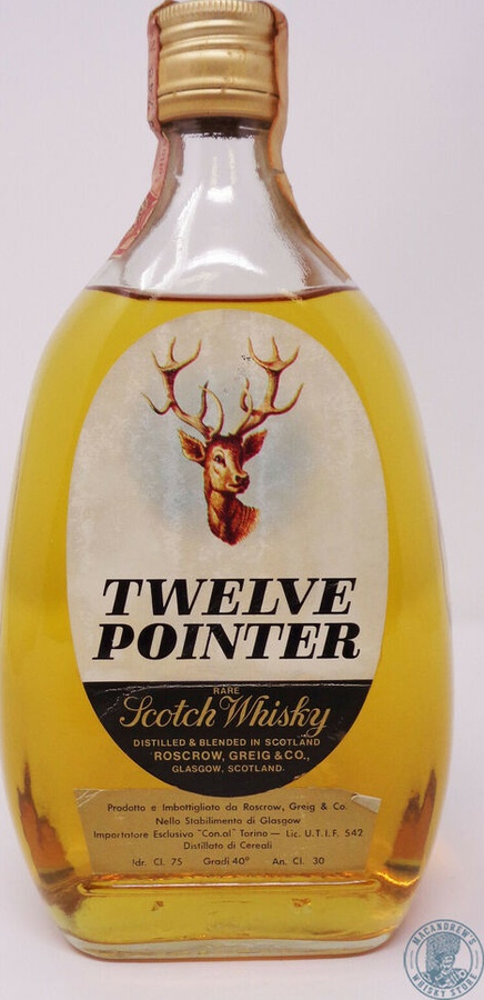Twelve Pointer Rare Scotch Whisky Con.al Torino Esclusivo 40% 750ml