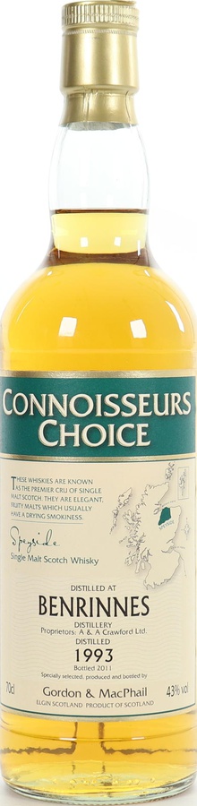 Benrinnes 1993 GM Connoisseurs Choice Refill Sherry Hogsheads 43% 700ml