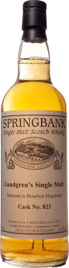Springbank 1997 Private Bottling Lundgren's Single Malt Bourbon Hogshead #823 56.2% 700ml