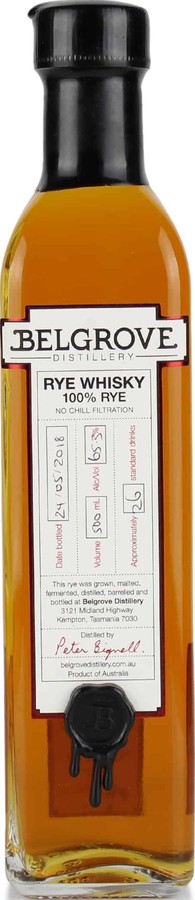 Belgrove Rye Whisky Ex-Heartwood Cask Ex-Sherry 65.3% 500ml