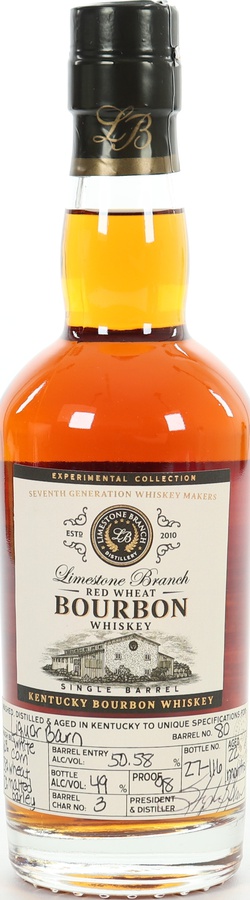 Limestone Branch Red Wheat Bourbon Whisky Gallenstein Selection #76 Liquor City Uncorked 49% 375ml