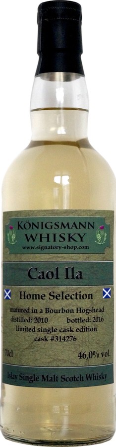 Caol Ila 2010 Km Home Selection Bourbon Hogshead #314276 46% 700ml