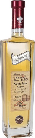 Whisky Alpin 2008 Roggen American Oak L2/2008 45% 500ml