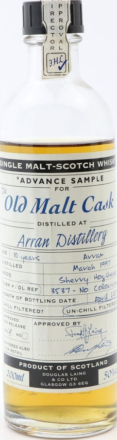 Mortlach 1995 DL Advance Sample for the Old Malt Cask Sherry Butt 50% 200ml