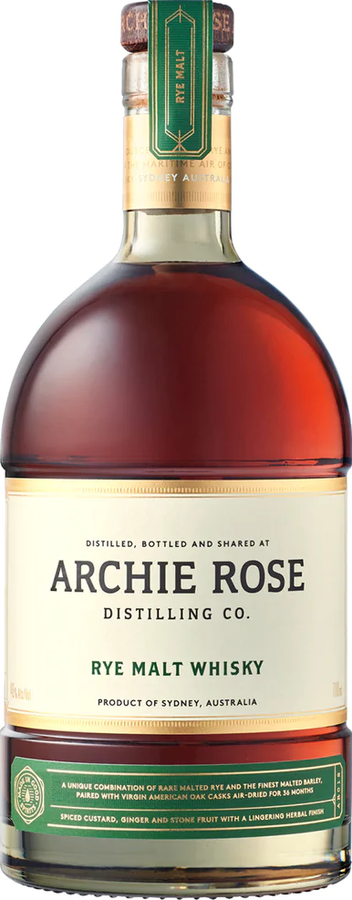 Archie Rose Rye Malt Whisky 2nd Batch Air-Dried Virgin American Oak 46% 700ml