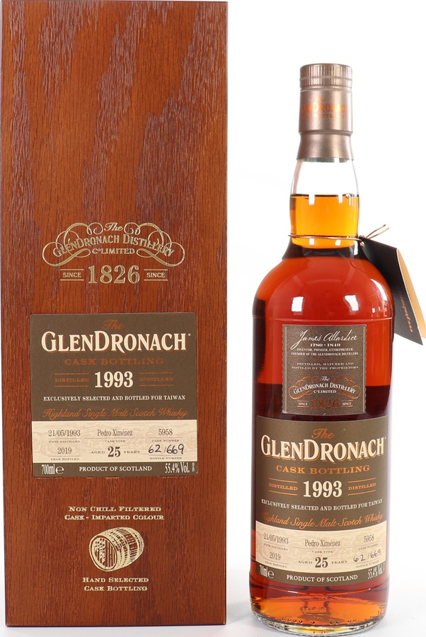 Glendronach 1993 Cask Bottling Pedro Ximenez #5958 Taiwan Exclusive 55.4% 700ml