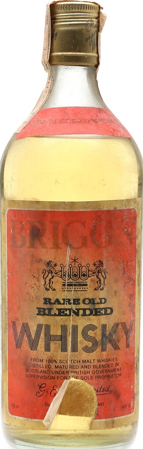 Brigg's Rare Old Blended Whisky Gibson's LDA Lisboa Portugal 43% 750ml