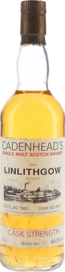 Linlithgow 1982 CA White Label Cask Strength #2841 64.3% 700ml