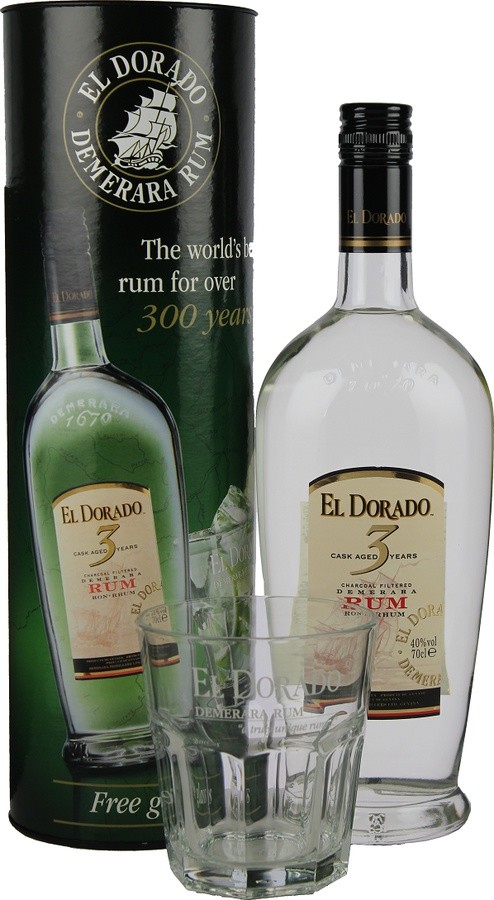 El Dorado Giftbox With Glass 3yo 40% 700ml