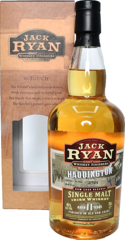 Jack Ryan 11yo Haddington The Generation Trilogy Rum Cask Finish 46% 700ml
