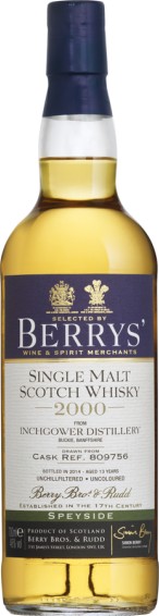 Inchgower 2000 BR Berrys #809756 46% 700ml