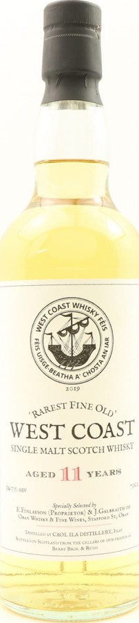 West Coast Whisky Feis 11yo BR Bourbon Hogshead 54.7% 700ml
