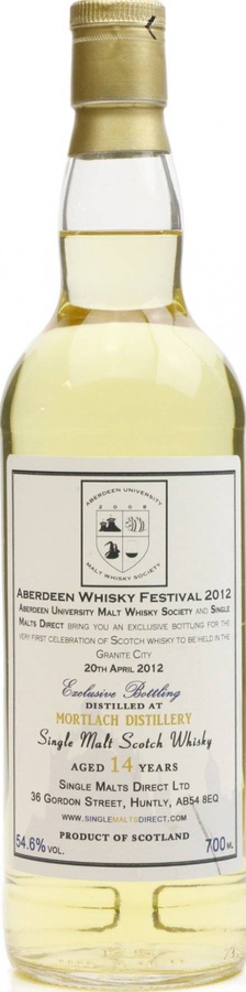 Mortlach 14yo SMD Aberdeen Whisky Festival 2012 54.6% 700ml