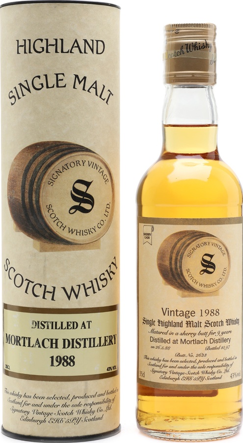 Mortlach 1988 SV Vintage Collection Sherry Butt #2623 43% 350ml