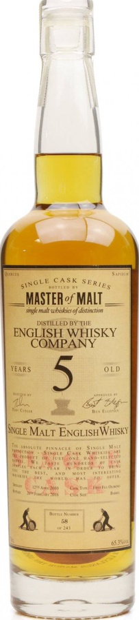 The English Whisky 2010 MoM Single Cask Series B2/OLO 65.3% 700ml