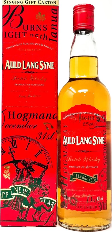 Auld Lang Syne Scotch Whisky LBL Celebrated 40% 700ml