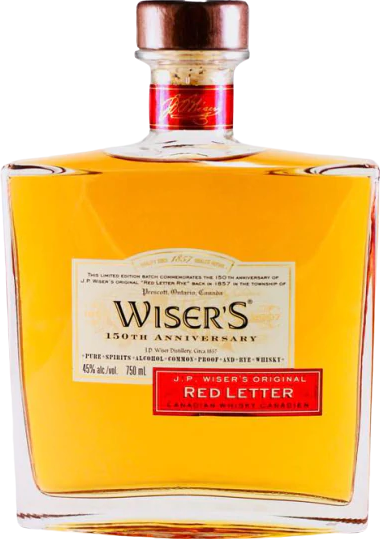 J.P. Wiser's Red Letter Oak Barrels 45% 750ml