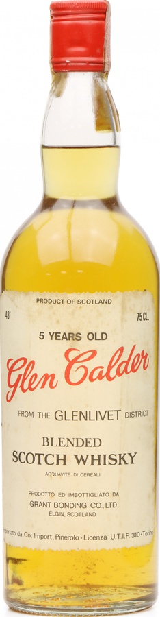 Glen Calder 5yo Blended Scotch Whisky Importato da Co. Import Pinerolo 43% 750ml