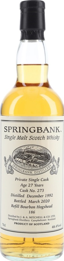 Springbank 1992 Private Bottling Refill Bourbon Hogshead #273 48.4% 700ml