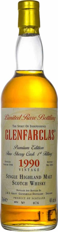Glenfarclas 1990 Limited Rare Bottling Fino Sherry Cask 1st Filling 46% 700ml