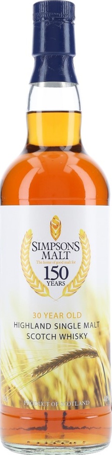 Simpson's 30yo 150th Anniversary 40% 700ml