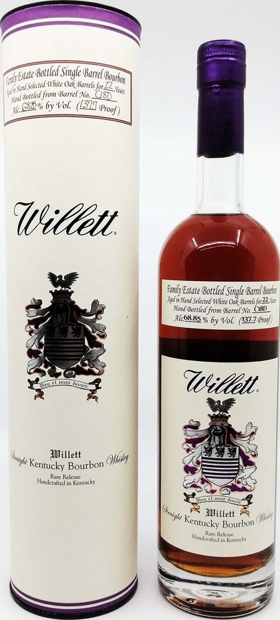 Willett 22yo Family Estate Bottled Single Barrel Bourbon C18D Gift Shop 68.85% 750ml