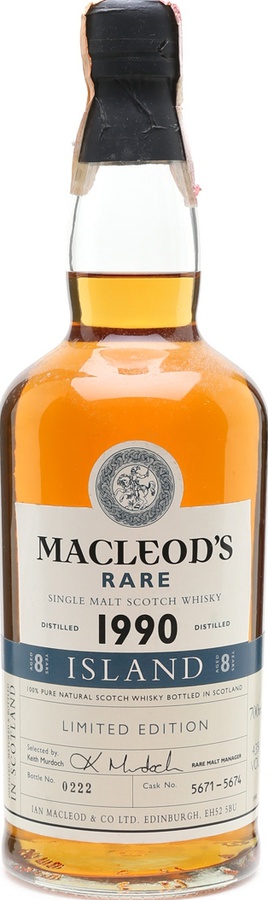Macleod's 1990 IM Vintage Rare Single Island Malt 5671 5674 43% 700ml