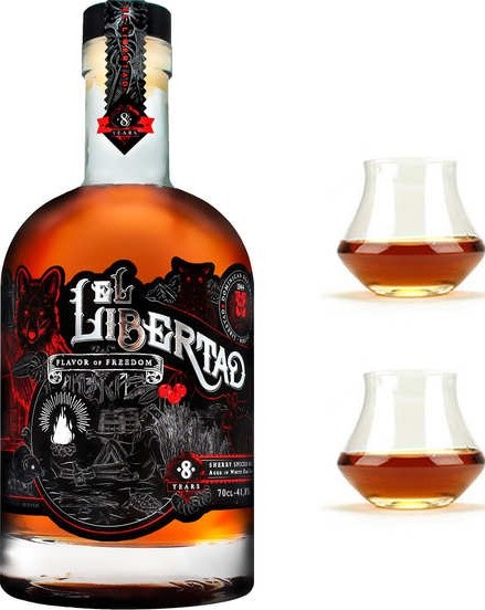 El Libertad Flavor of Freedom Sherry Spiced Giftbox With Glasses 8yo 41.8% 700ml