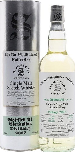 Glendullan 2007 SV The Un-Chillfiltered Collection 319248 + 319307 46% 700ml