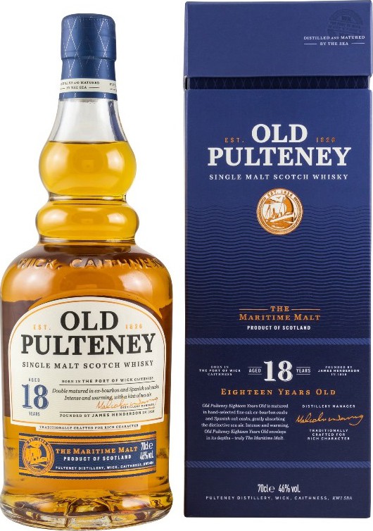Old Pulteney 18yo ex-bourbon and spanish oak 46% 700ml