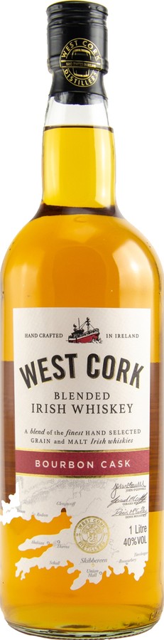 West Cork Blended Irish Whisky Bourbon Cask 40% 1000ml