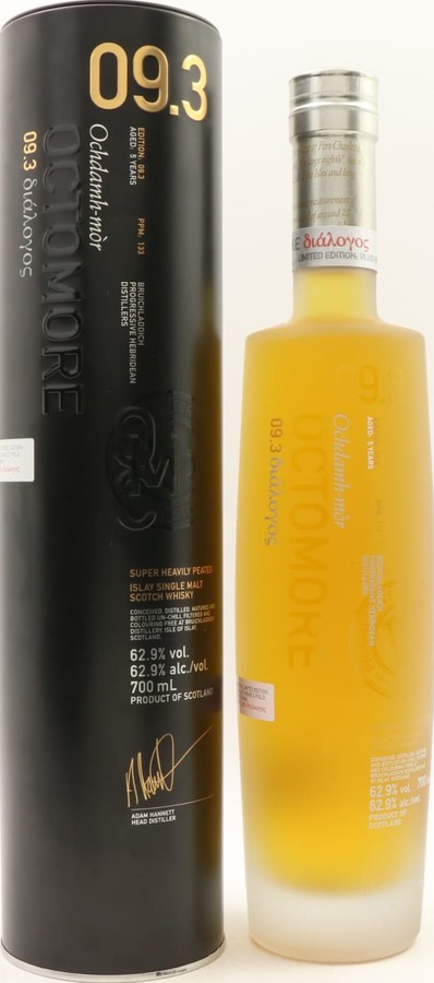 Octomore Edition 09.3 dialogos 133 PPM Oak 62.9% 700ml