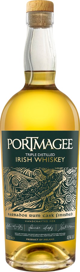 Portmagee Irish Whisky Barbados rum cask finished 40% 700ml