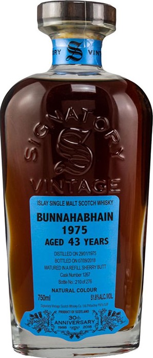 Bunnahabhain 1975 SV Refill Sherry Butt #1267 51.8% 750ml